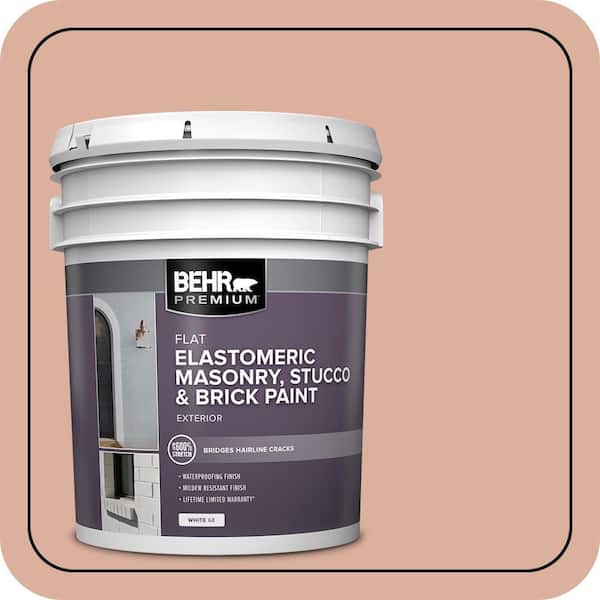 BEHR PREMIUM 5 gal. #MS-02 Rosestone Elastomeric Masonry, Stucco and Brick Exterior Paint (2)