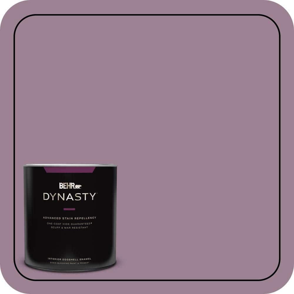 BEHR DYNASTY 1 qt. #S110-5 Garden Plum One-Coat Hide Eggshell Enamel Interior Stain-Blocking Paint and Primer