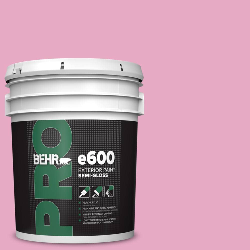 BEHR PRO 5 gal. #P130-3 Little Princess Semi-Gloss Exterior Paint