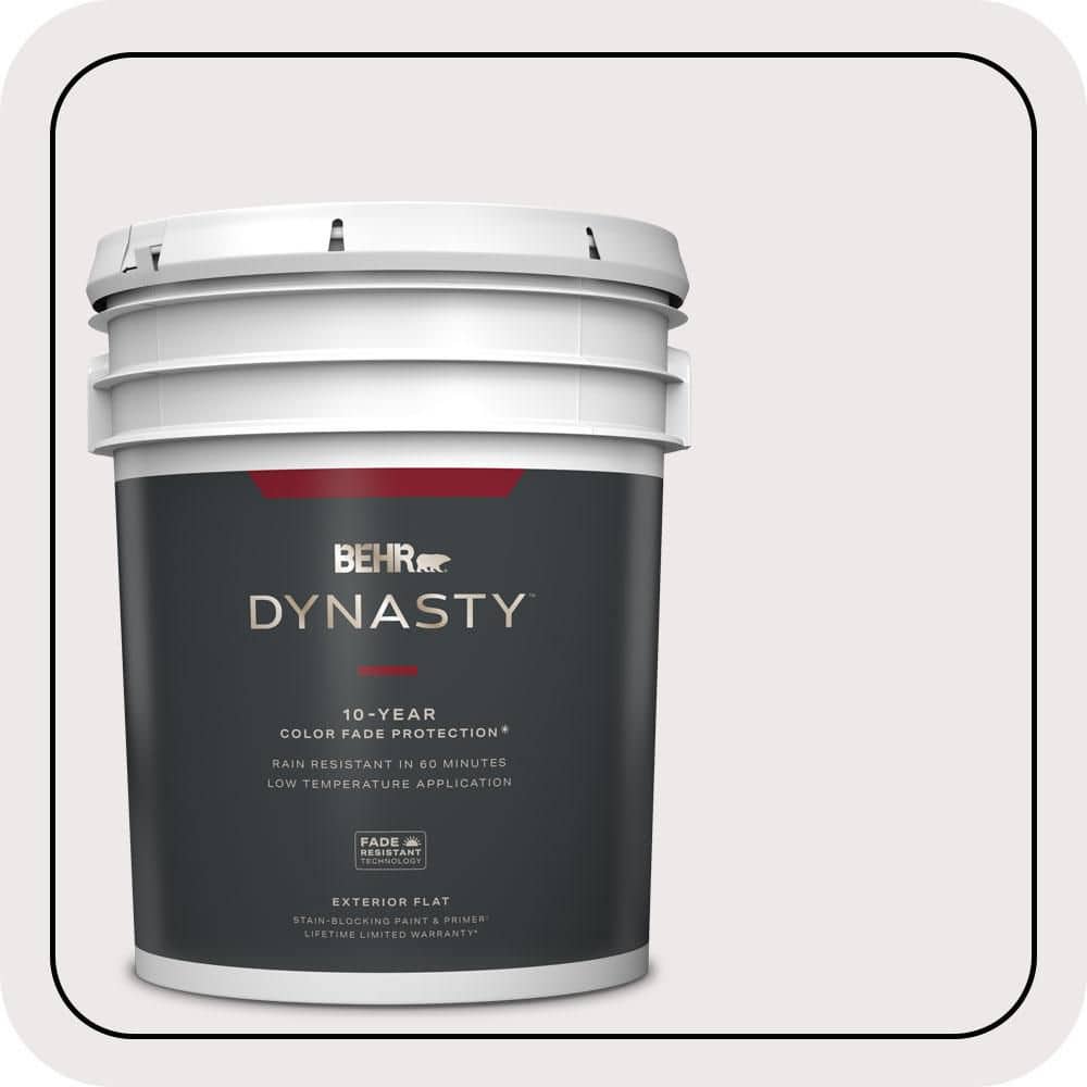 BEHR DYNASTY 5 gal. #670E-1 Timeless Day Flat Exterior Stain-Blocking Paint & Primer