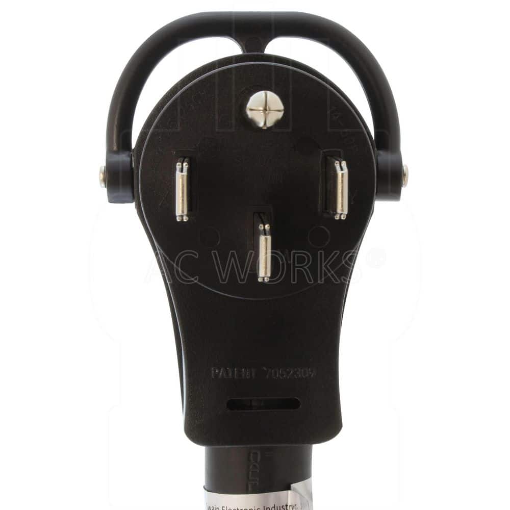 AC WORKS 40 ft. 6/3+8/1 4-Prong STW Indoor/Outdoor 14-50P to SS2-50R RV 50A with Power Indicator in Black (3)