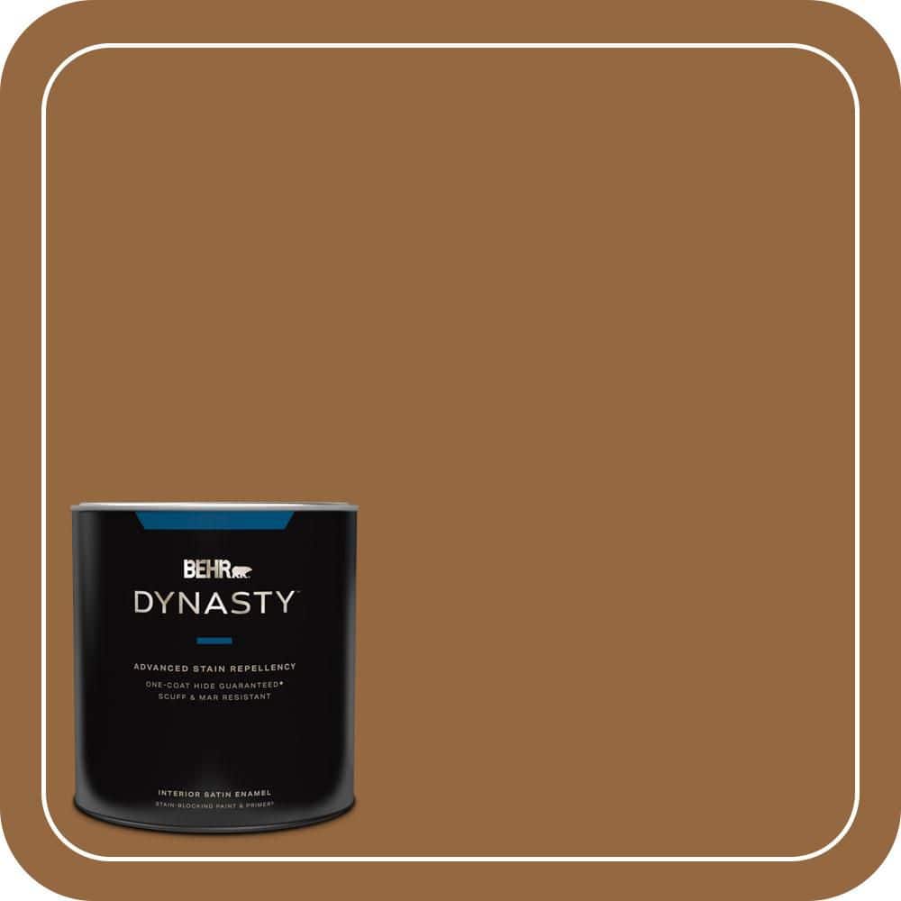 BEHR DYNASTY 1 qt. #MQ2-06 Gilded Glamour One-Coat Hide Satin Enamel Interior Stain-Blocking Paint & Primer