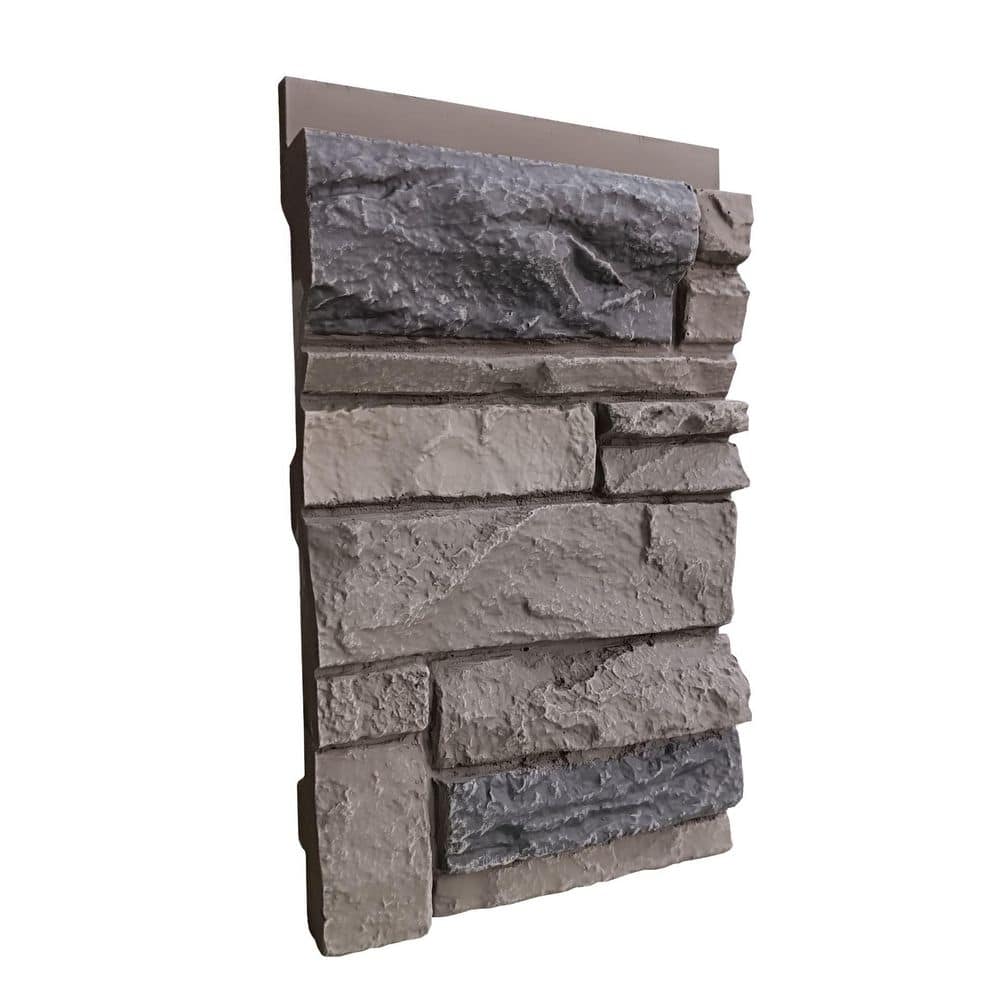 DuraKwik Stone 8" x 13" Sample Faux Ledgestone Panels for 308VAP-Volcano Ash