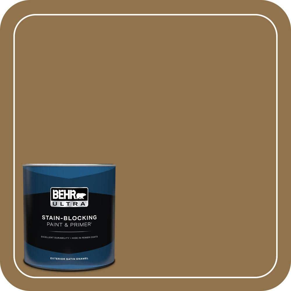 BEHR ULTRA 1 qt. #N290-7 Marrakech Brown Satin Enamel Exterior Paint & Primer (1)