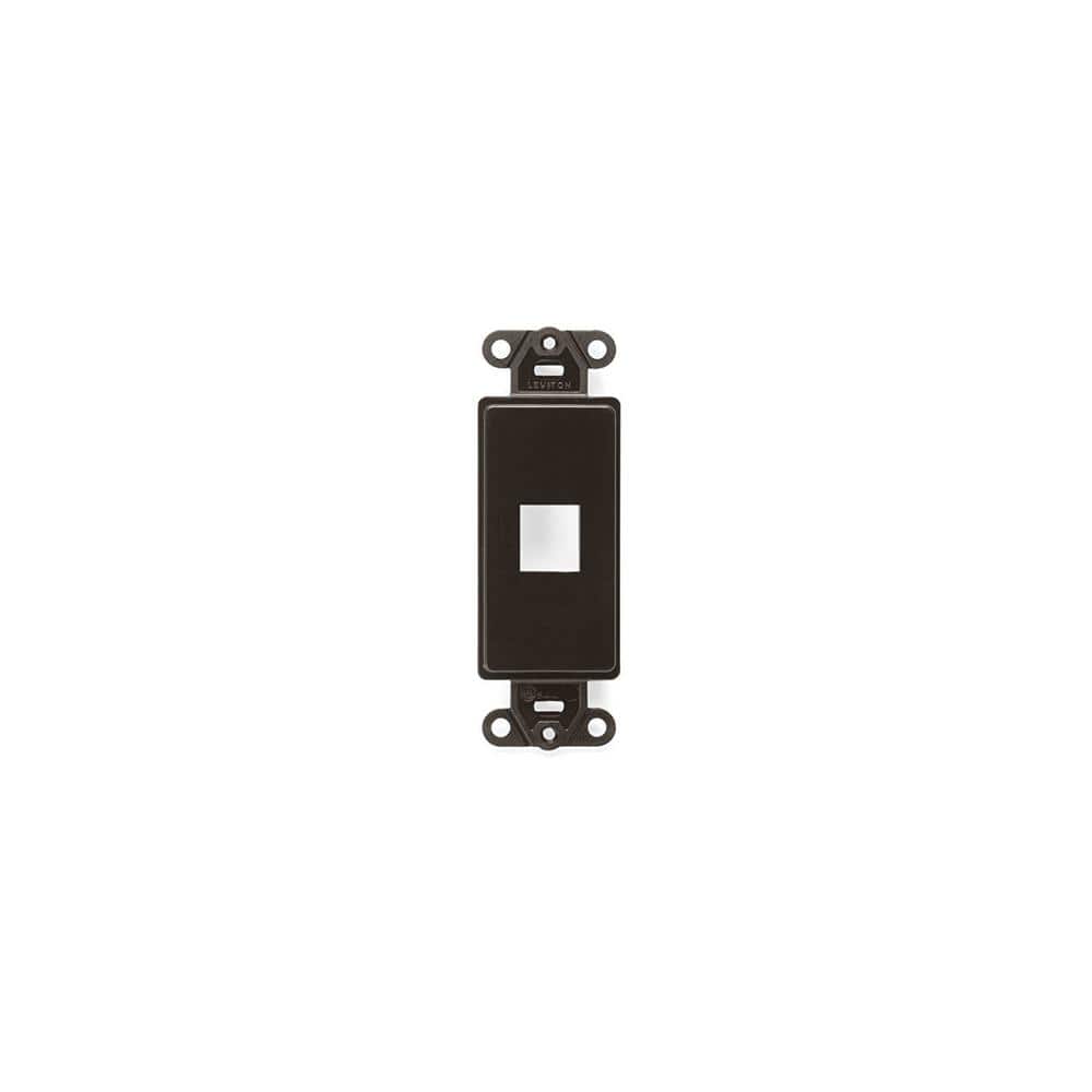 Leviton Brown 1-Gang Audio/Video Wall Plate (1-Pack) 41641-B (1)