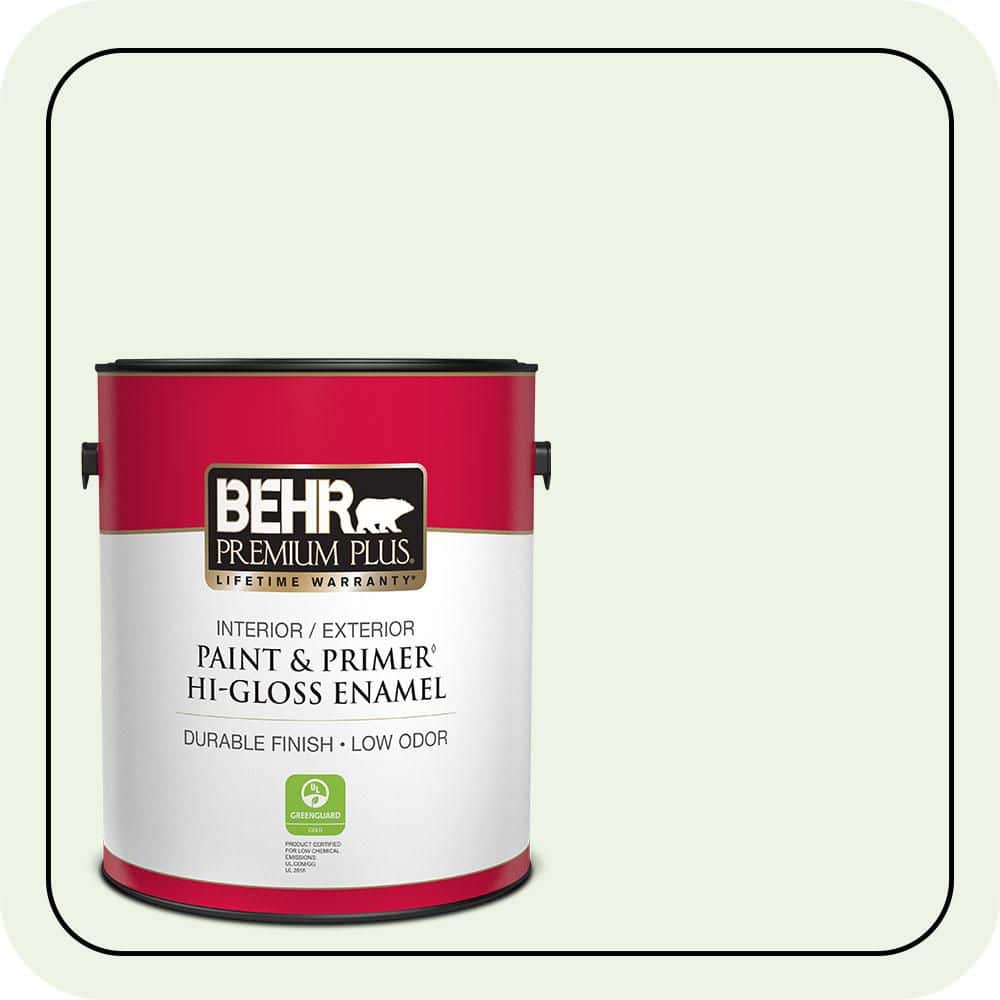 BEHR PREMIUM PLUS 1 gal. #440A-1 Parsnip Hi-Gloss Enamel Interior/Exterior Paint & Primer