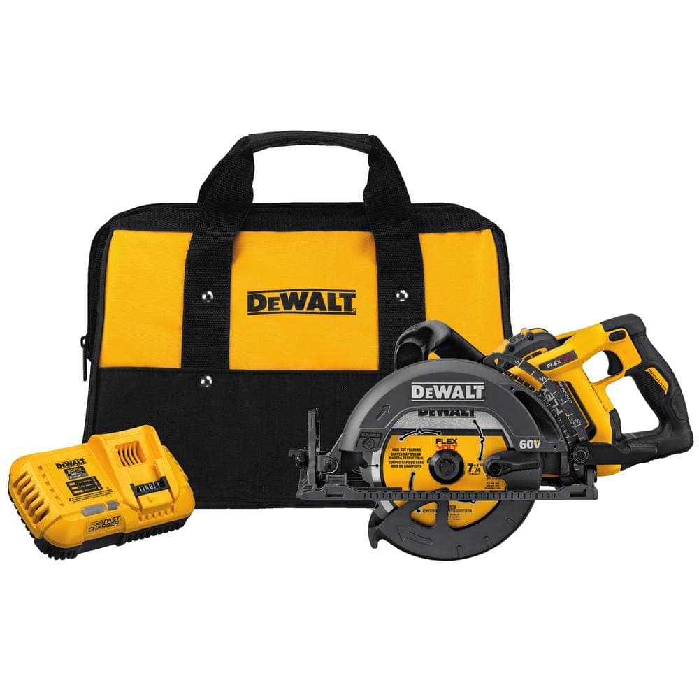 DEWALT FLEXVOLT 60V MAX 7-1/4 in. Cordless Worm Drive Style Saw with 9.0Ah Battery Kit (1)