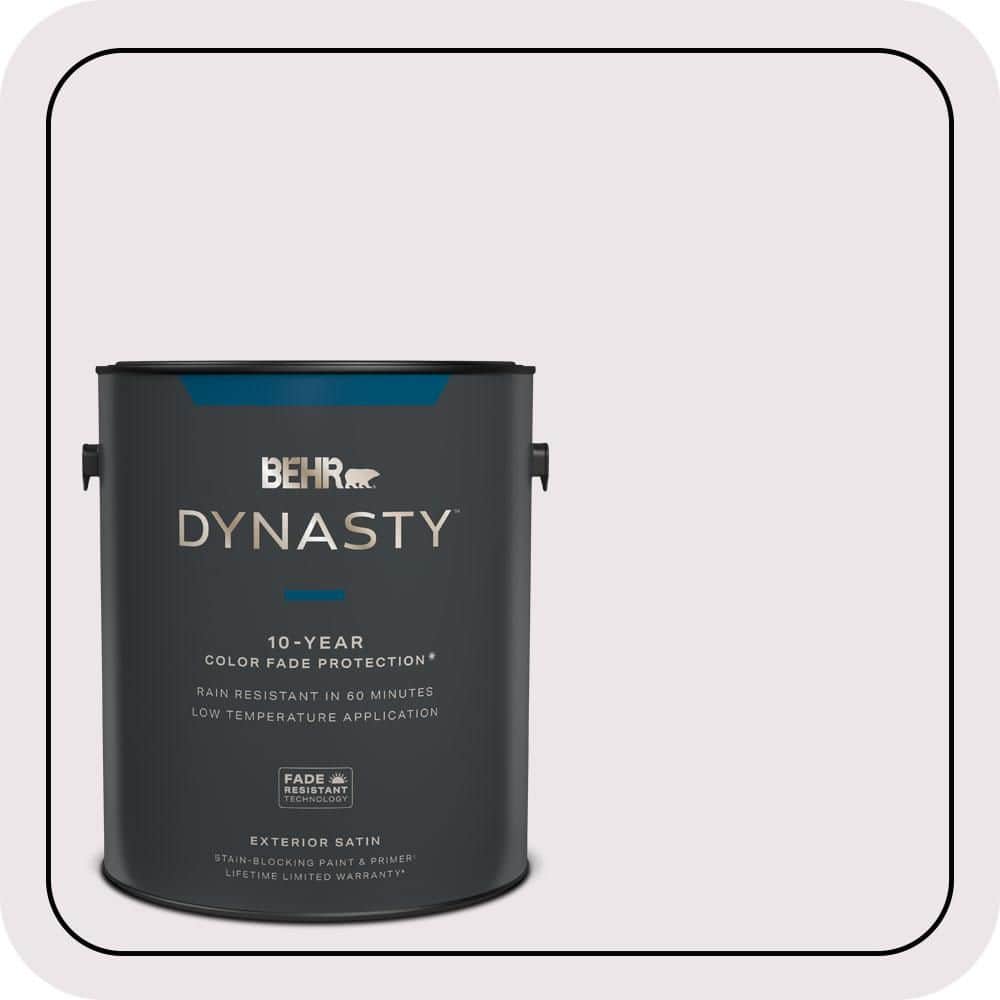 BEHR DYNASTY 1 gal. #670C-1 November Pink Satin Enamel Exterior Stain-Blocking Paint & Primer