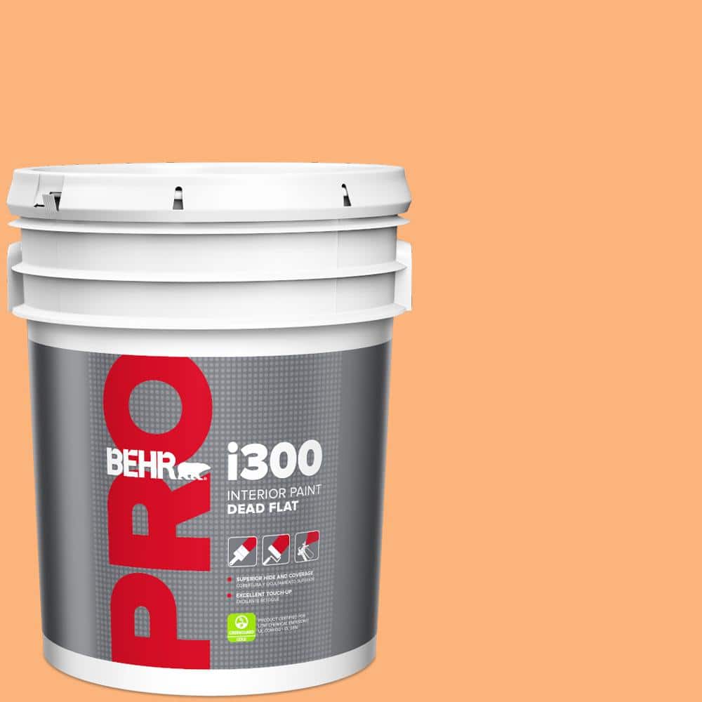 BEHR PRO 5 gal. #P220-5 Fuzzy Peach Dead Flat Interior Paint