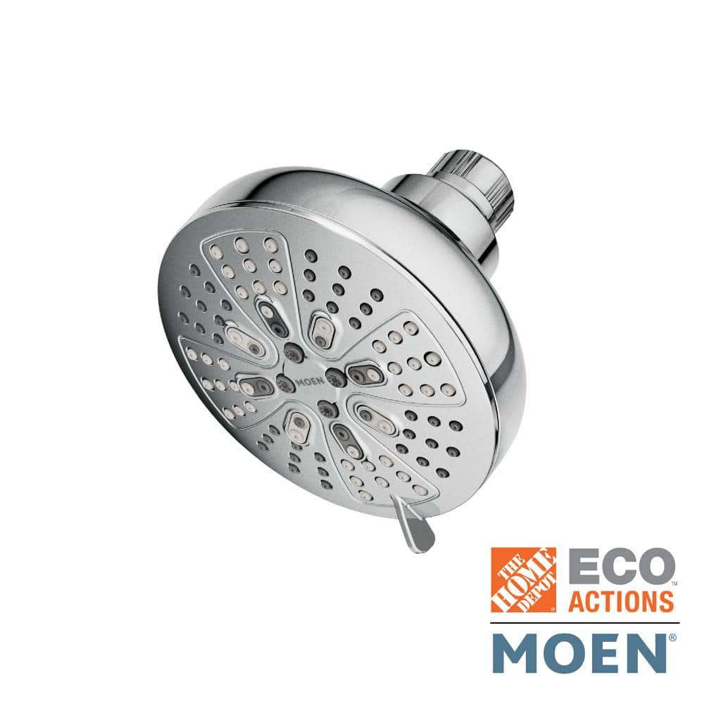 MOEN HydroEnergetix 8-Spray 1.75 GPM 4.75 in. Tub Wall Mount Fixed Shower Head in Chrome (2)
