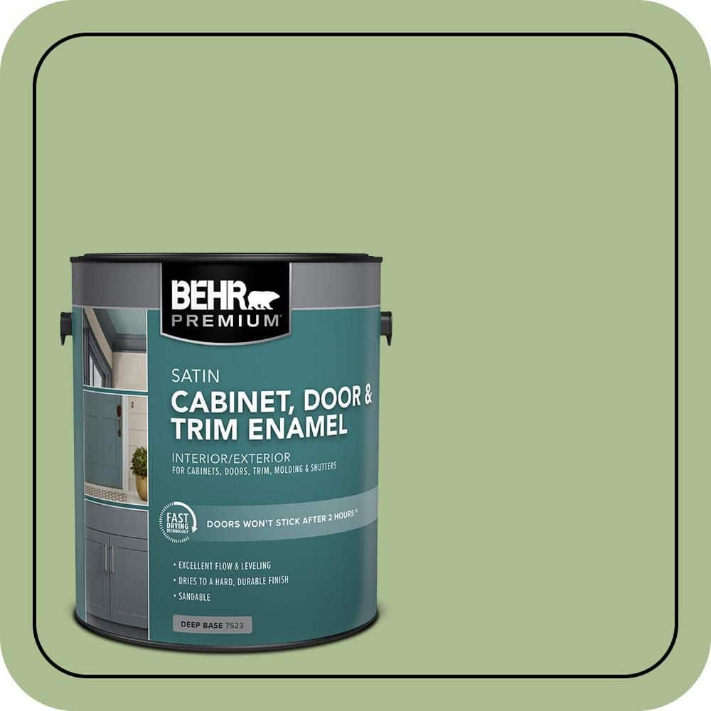 BEHR PREMIUM 1 gal. #M370-4 Chervil Leaves Satin Enamel Interior/Exterior Cabinet, Door & Trim Paint