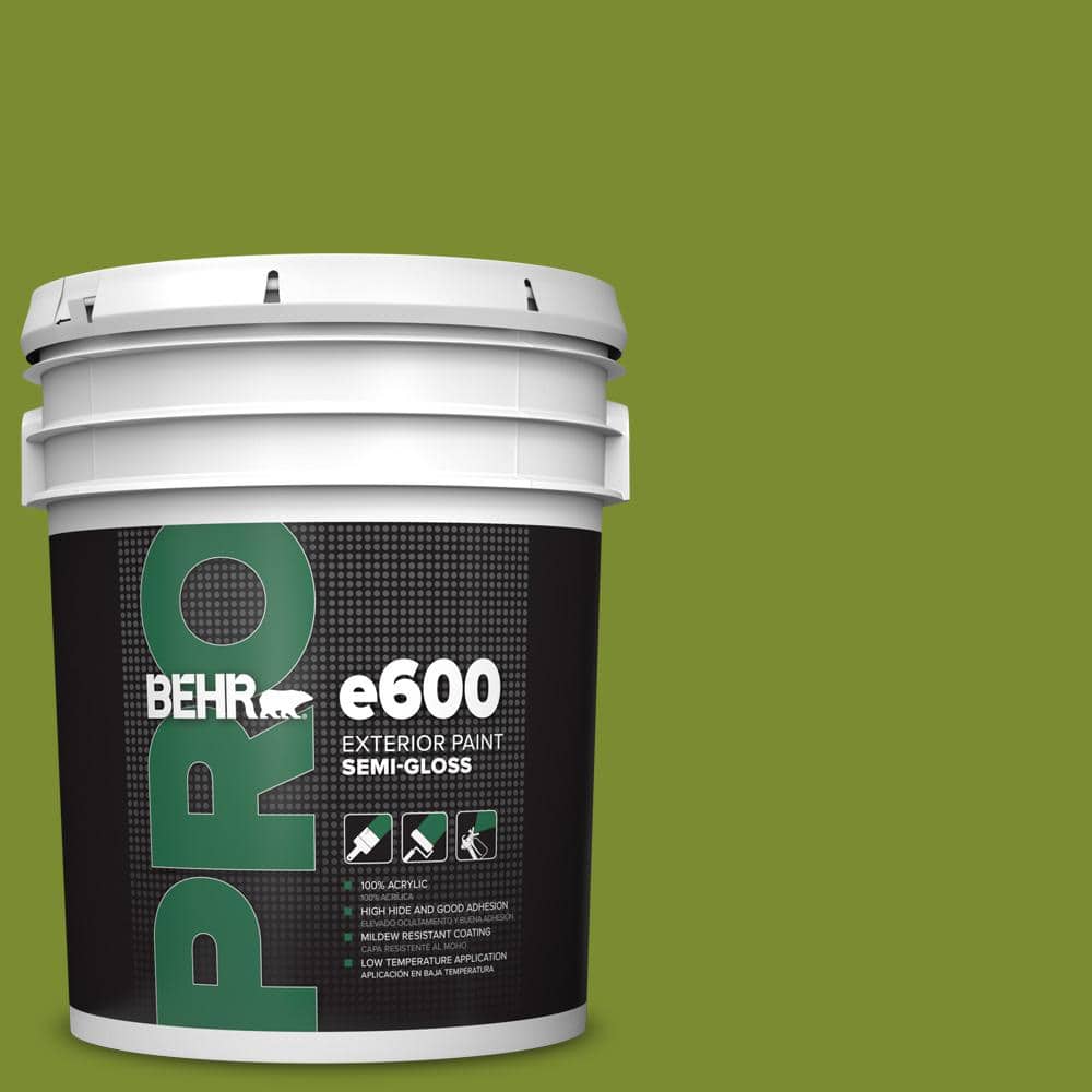BEHR PRO 5 gal. #P360-7 Sassy Grass Semi-Gloss Exterior Paint