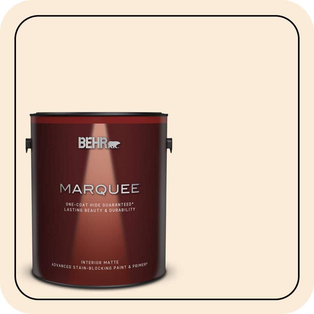 BEHR MARQUEE 1 gal. #OR-W01 White Blush Matte Interior Paint & Primer (1)