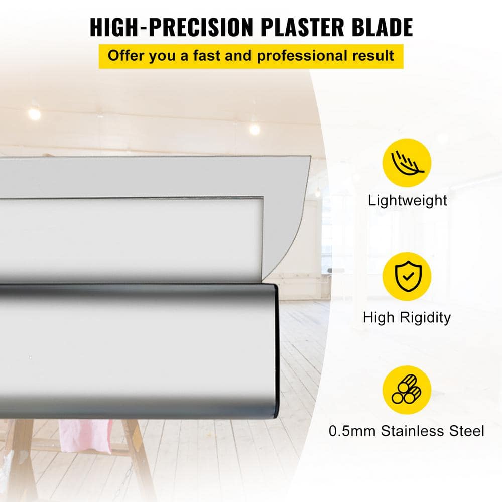 VEVOR Drywall Skimming Blade 24 In. Smoothing Knife European Stainless Steel Construction Knife Aluminum Blade Profile (3)