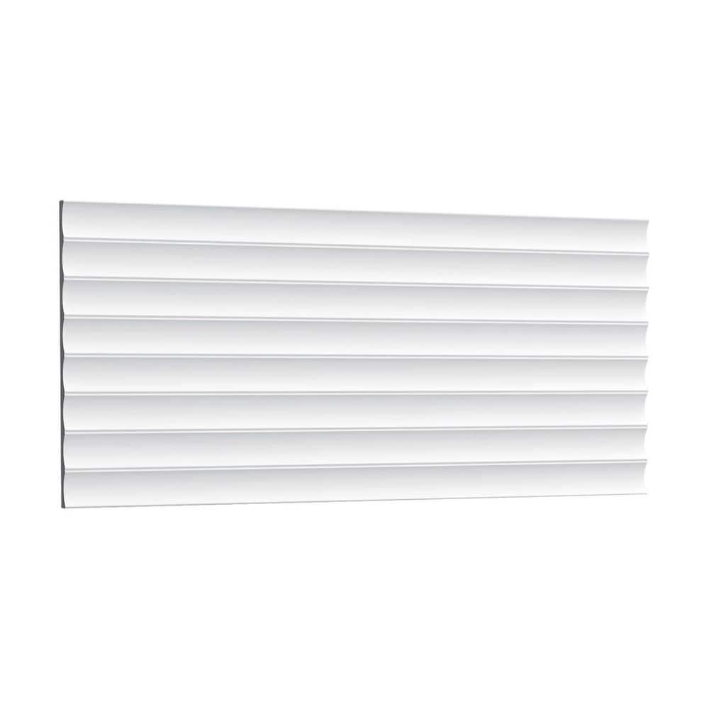 ORAC DECOR 1/2 in. D x 9-7/8 in. W x 78-3/4 in. L . Primed White Plain Modern Valley Polyurethane Panel Moulding (12-Pack) (1)