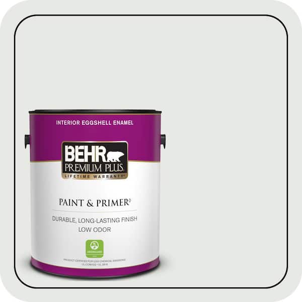 BEHR PREMIUM PLUS #PPL-55 Coastal Fog Enamel & Primer Color Sample (4)