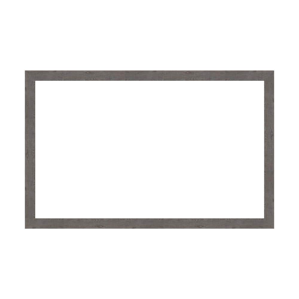 Amanti Art Mirror Makeover Rustic Plank Grey Narrow 49.25 in. W x 31.25 in. H Bathroom Mirror Frame Border Kit-Fits a 48 x30 mirror (1)