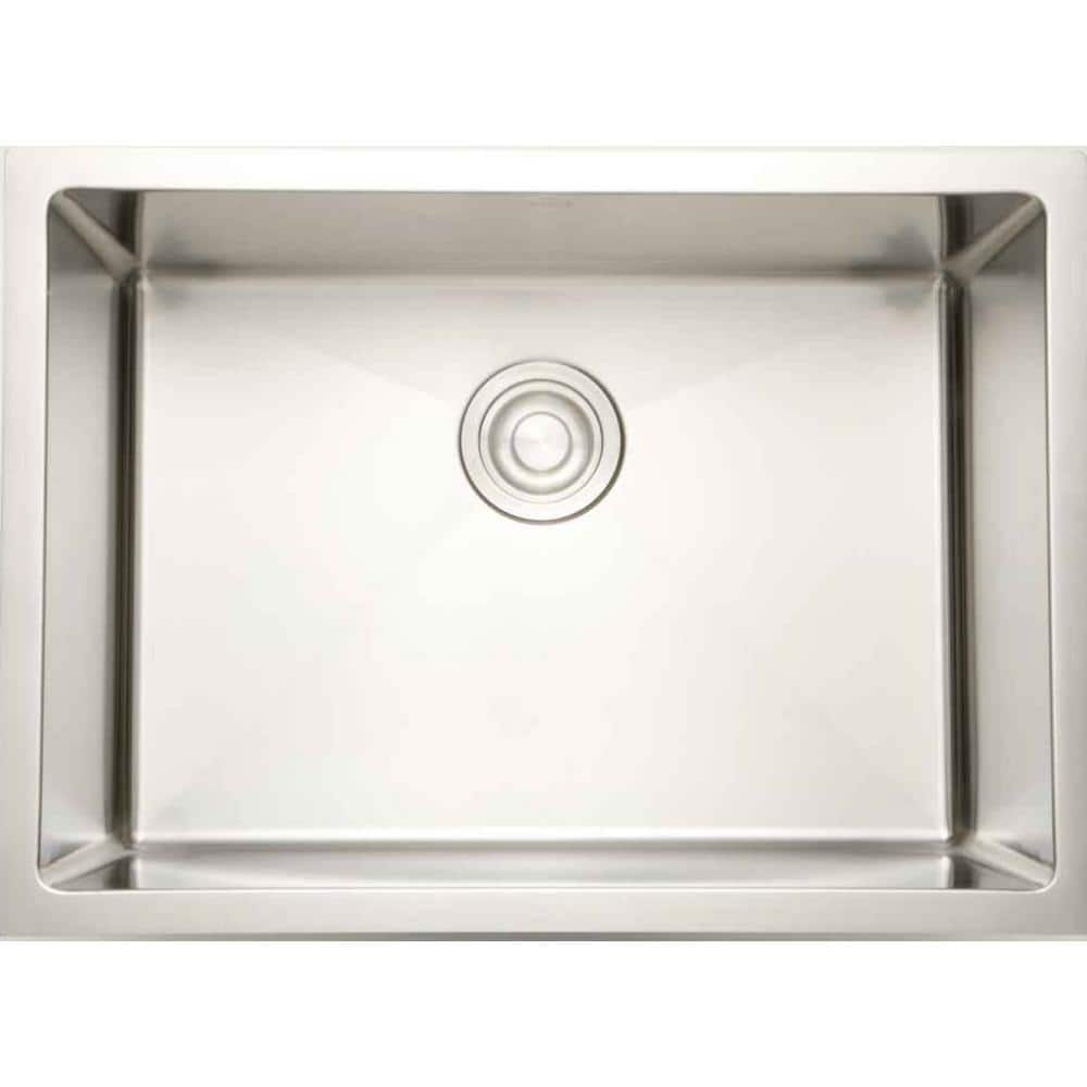 16 GAUGE SINKS 27 in. W x 20-in. D Undermount Laundry/Utility Sink With 1 Bowl And 16 Gauge in Chrome 16GS-37006 (1)
