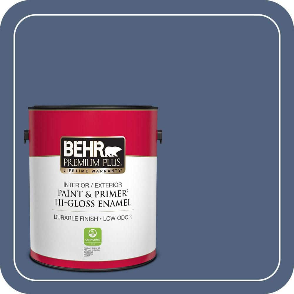 BEHR PREMIUM PLUS 1 gal. #590F-6 Mesmerize Hi-Gloss Enamel Interior/Exterior Paint & Primer