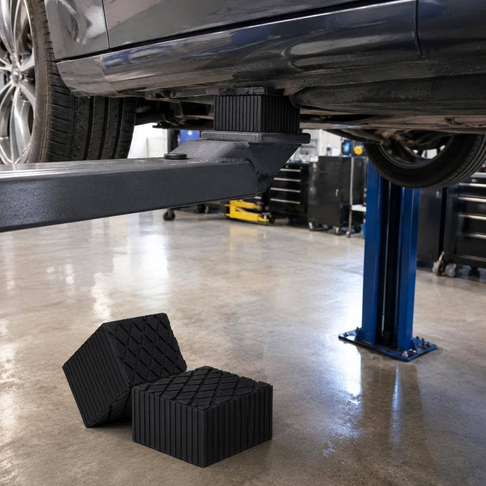 Unbranded 6.38 in x 4.75 in Solid Rubber Auto Lift Pads Anti Skid Jack Block Spacer 4000 lb Capacity 4 Pack (2)