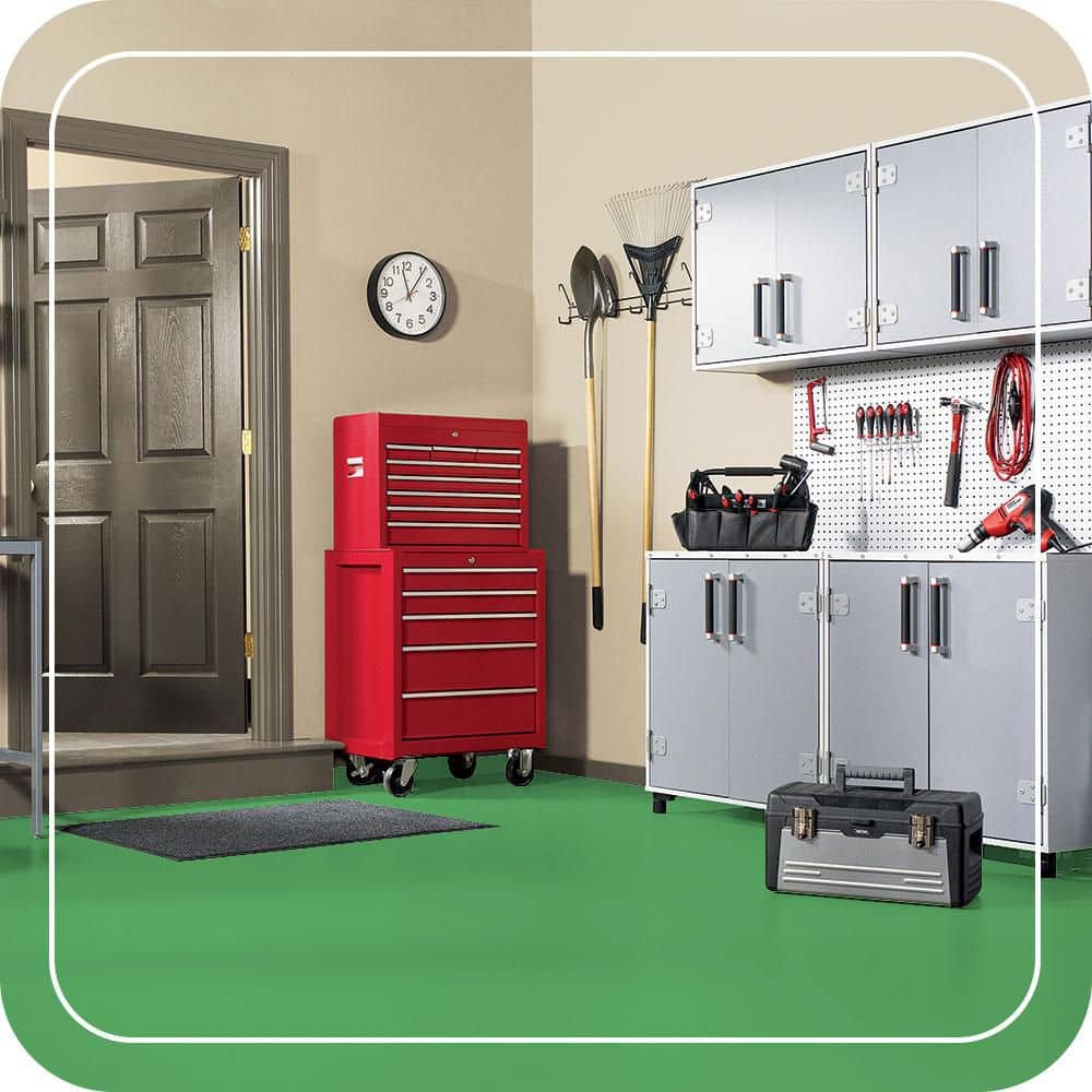BEHR PREMIUM #P390-6 Self-Priming 1-Part Epoxy Satin Interior/Exterior Concrete and Garage Floor Paint (2)