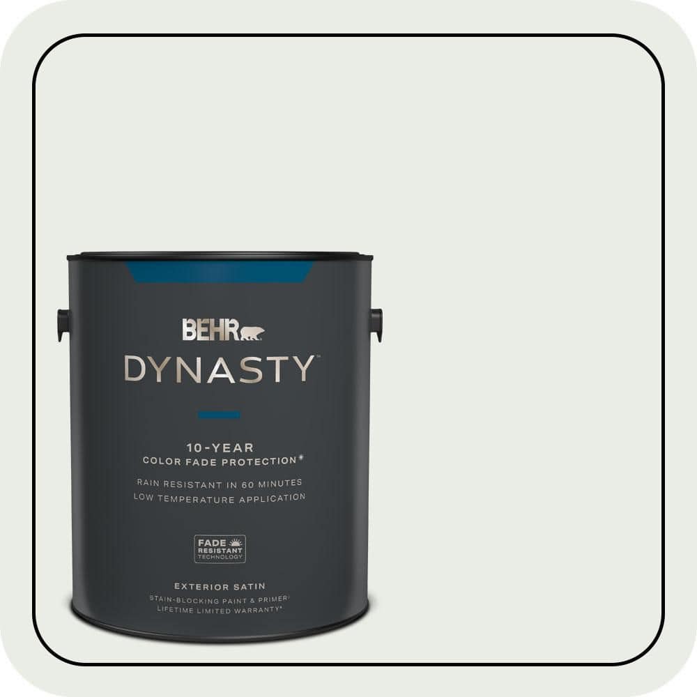 BEHR DYNASTY 1 gal. #N410-1 Silence Satin Enamel Exterior Stain-Blocking Paint & Primer