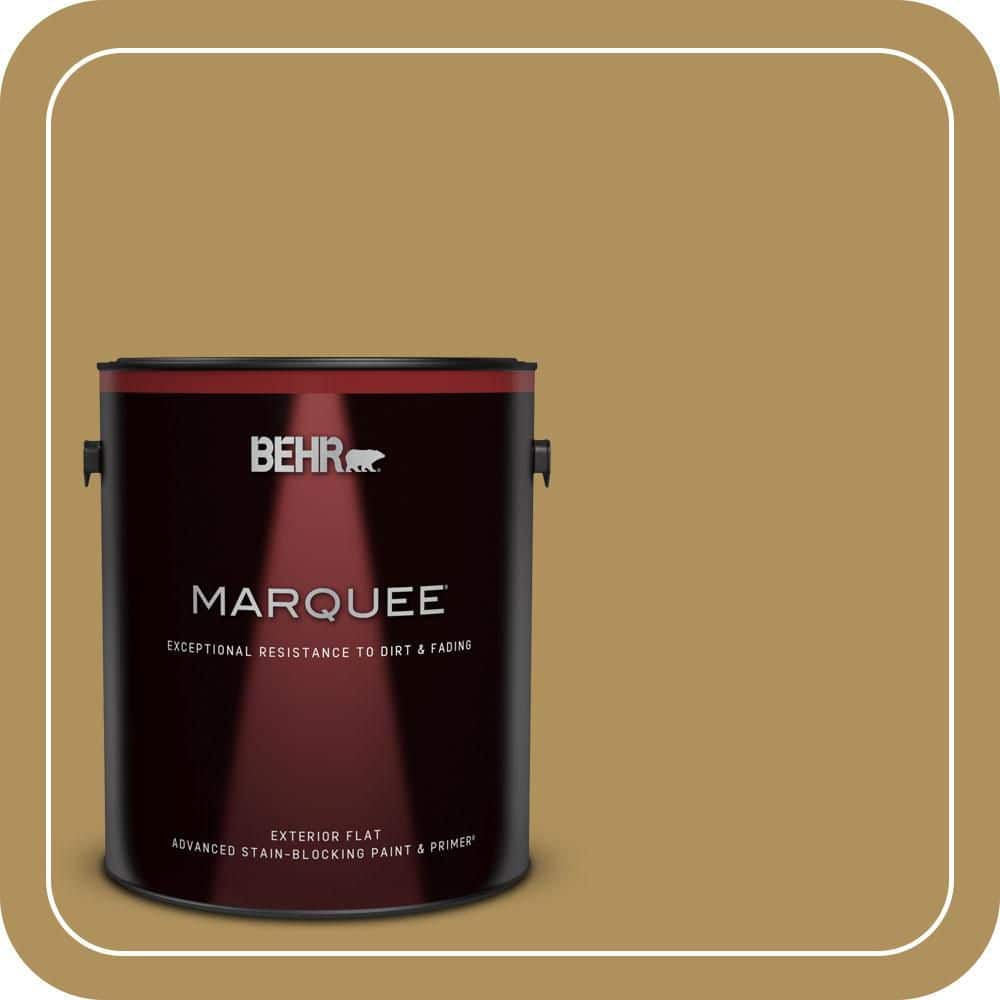BEHR MARQUEE 1 gal. #S310-5 Brazilian Citrine Flat Exterior Paint & Primer (1)