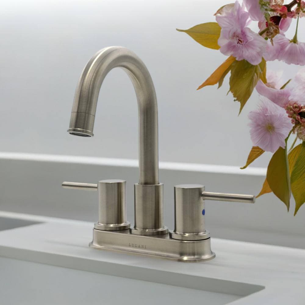 Lulani St. Lucia 2-Handle 4" Centerset Bathroom Faucet in Brushed Nickel (3)