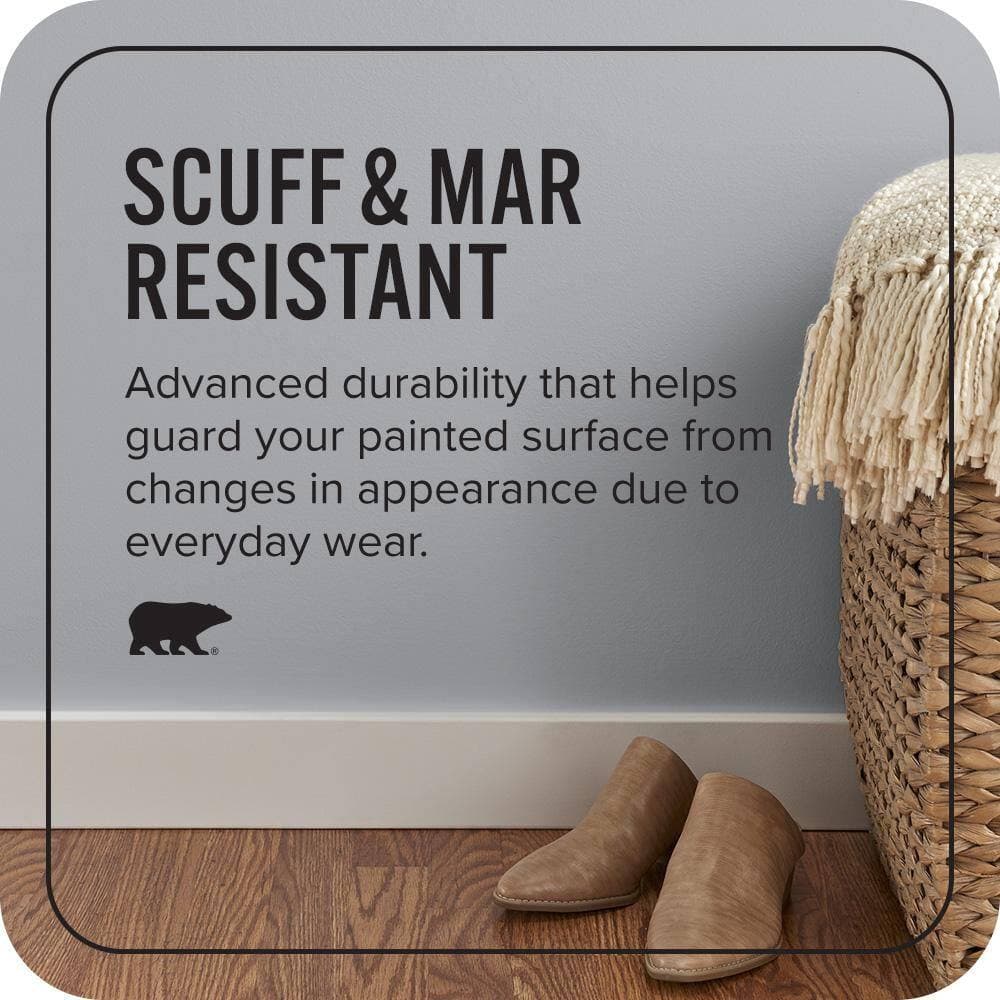 BEHR PREMIUM PLUS #760E-3 Gray Timber Wolf Enamel Interior Stain-Blocking Paint and Primer (4)