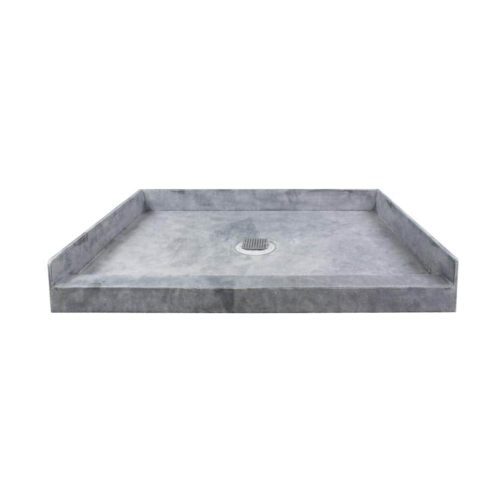 Transolid Ready to Tile 49 in. L 40.5 in. W Single Threshold Alcove Shower Pan Base with a Drain