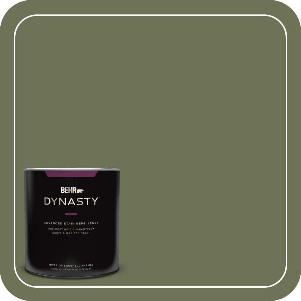 BEHR DYNASTY 1 qt. #MQ6-53 Herb Cornucopia One-Coat Hide Eggshell Enamel Interior Stain-Blocking Paint & Primer
