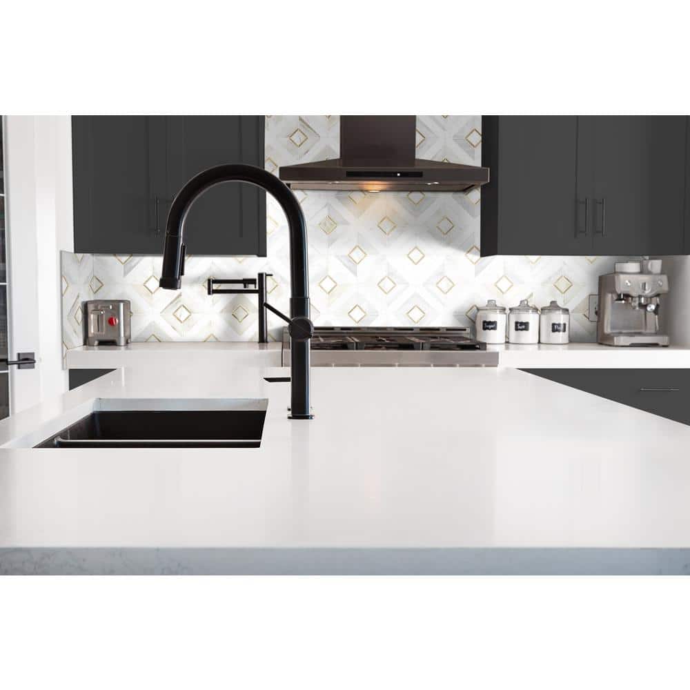 MSI Verona Gold 12 in. x 12 in. Marble/Metal Mesh-Mounted Mosaic Floor and Wall Tile (0.98 sq. ft./Each) (3)