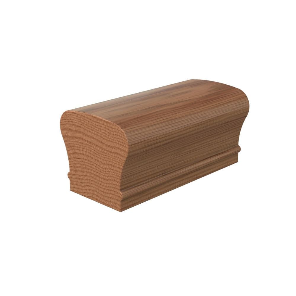 L. J. SMITH STAIR SYSTEMS 0.375 in. D x 2.625 in. W x 120 in. L Unfinished White Oak Wood Straight Handrail (1)