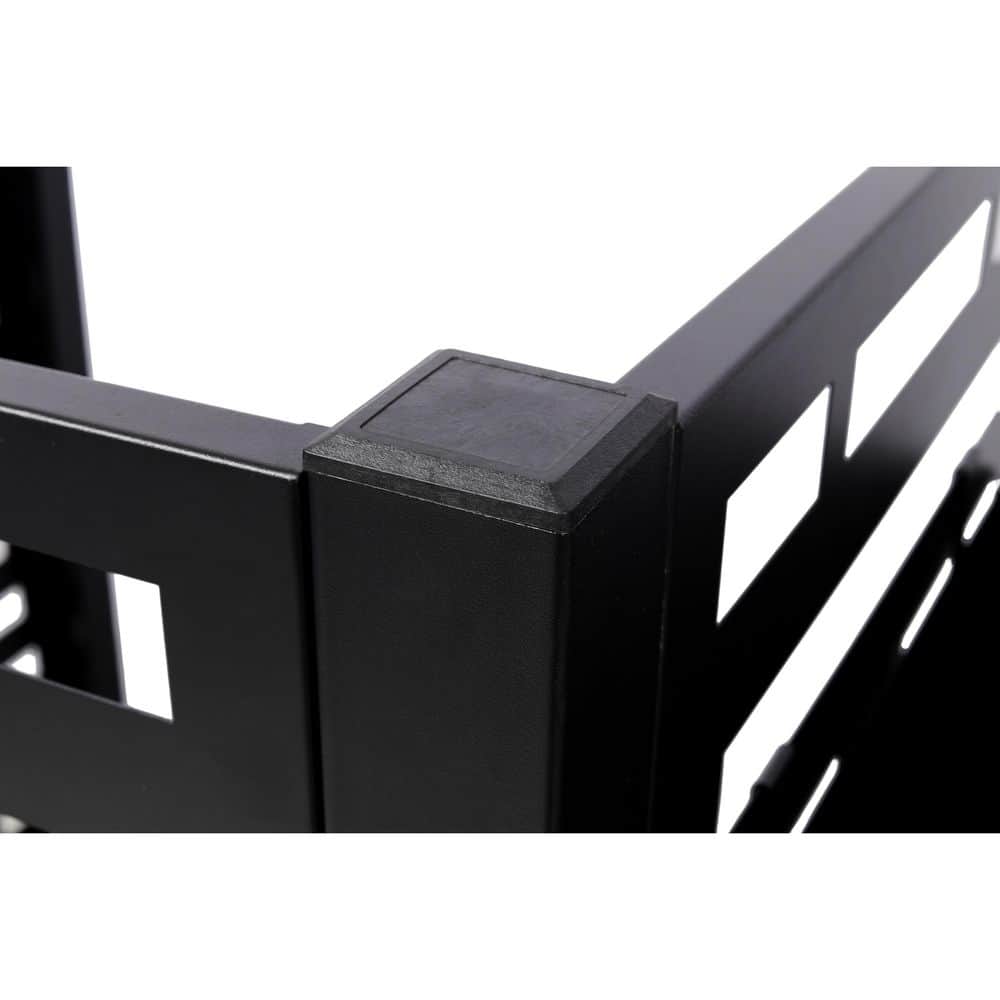 Unbranded 3.5 ft. x 3.5 ft. Black Air Conditioner Fence with Planter Boxes, Outdoor Freestanding Trash Can Fence (3)