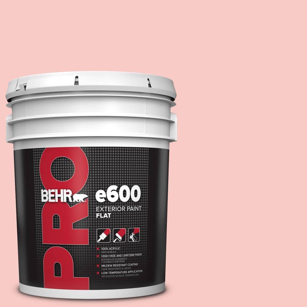 BEHR PRO 5 gal. #160C-2 Flush Pink Flat Exterior Paint