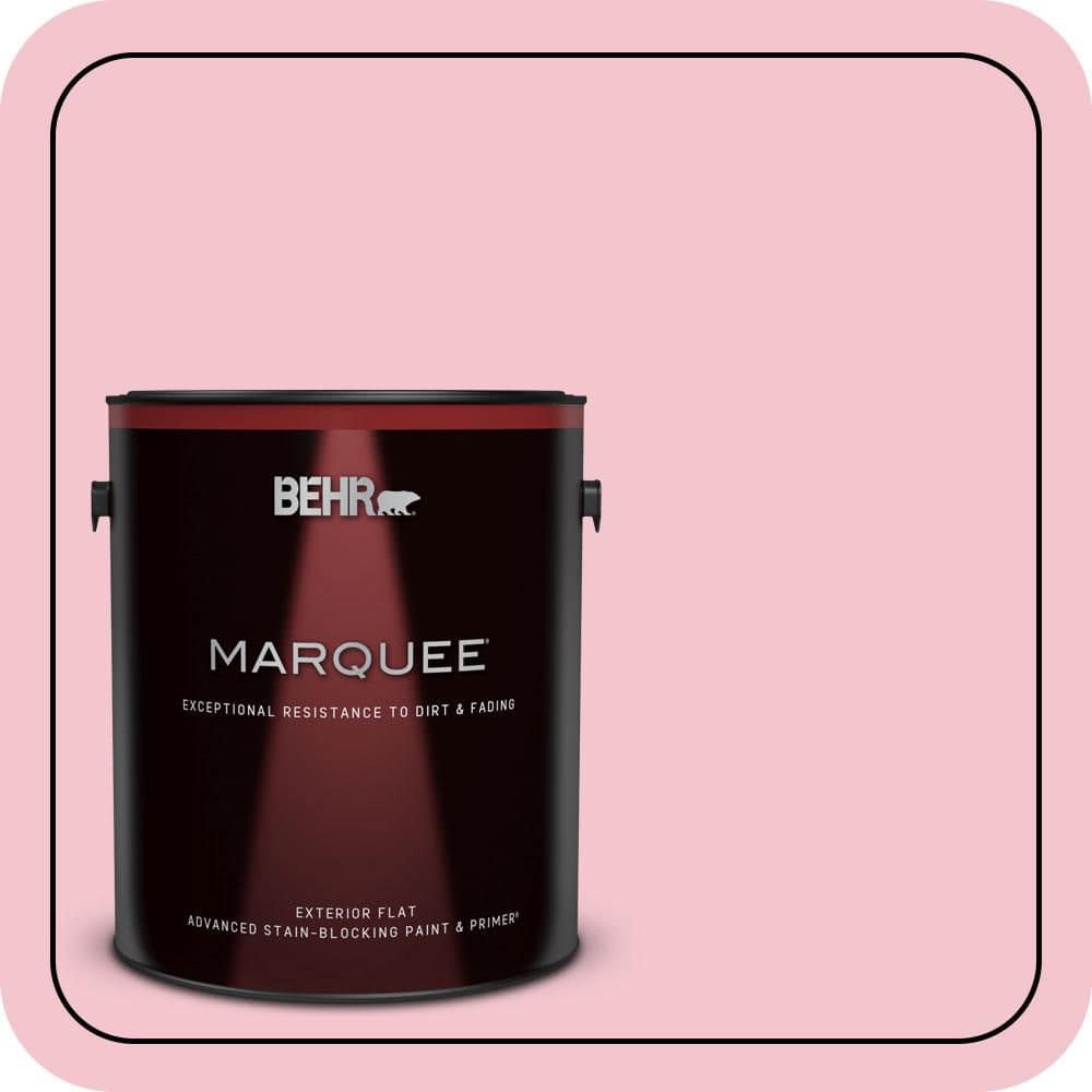 BEHR MARQUEE 1 gal. #P150-2 Energetic Pink Flat Exterior Paint & Primer