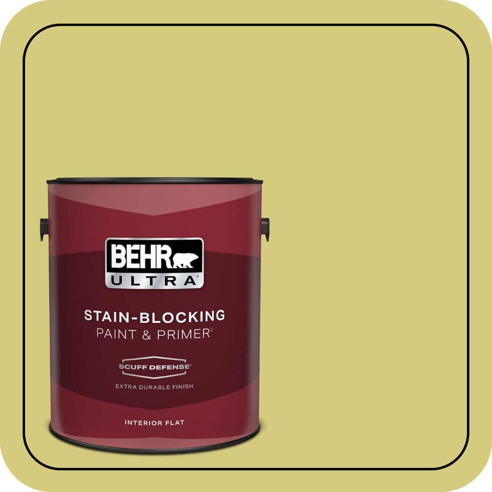BEHR ULTRA 1 gal. #P350-4 Spring Grass Extra Durable Flat Interior Paint & Primer