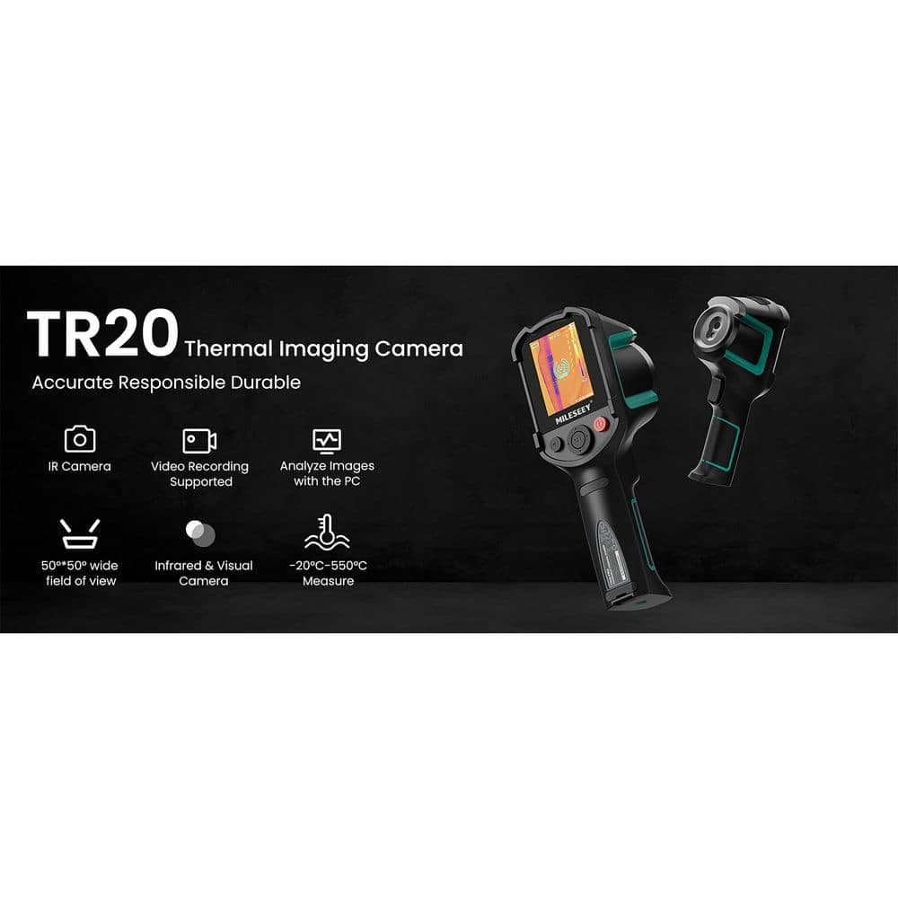MILESEEY TR20 Infrared Thermal Imaging Camera, Video Recording, 2.8 in. LCD Display, -4 to 1022° F Range Auto Spot Tracking (3)
