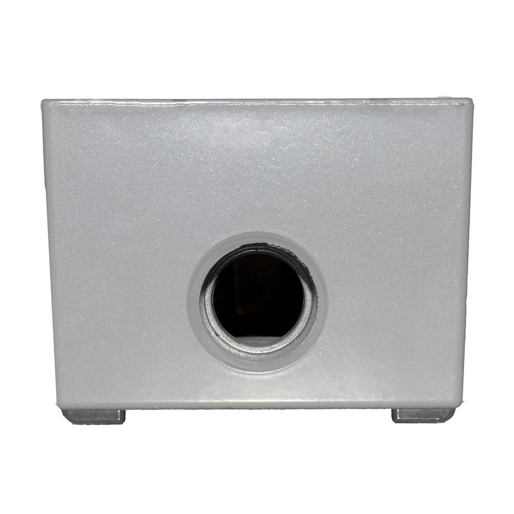 Commercial Electric 1-Gang Metal Weatherproof Electrical Outlet Box with (4) 1/2 inch Holes, Gray (3)