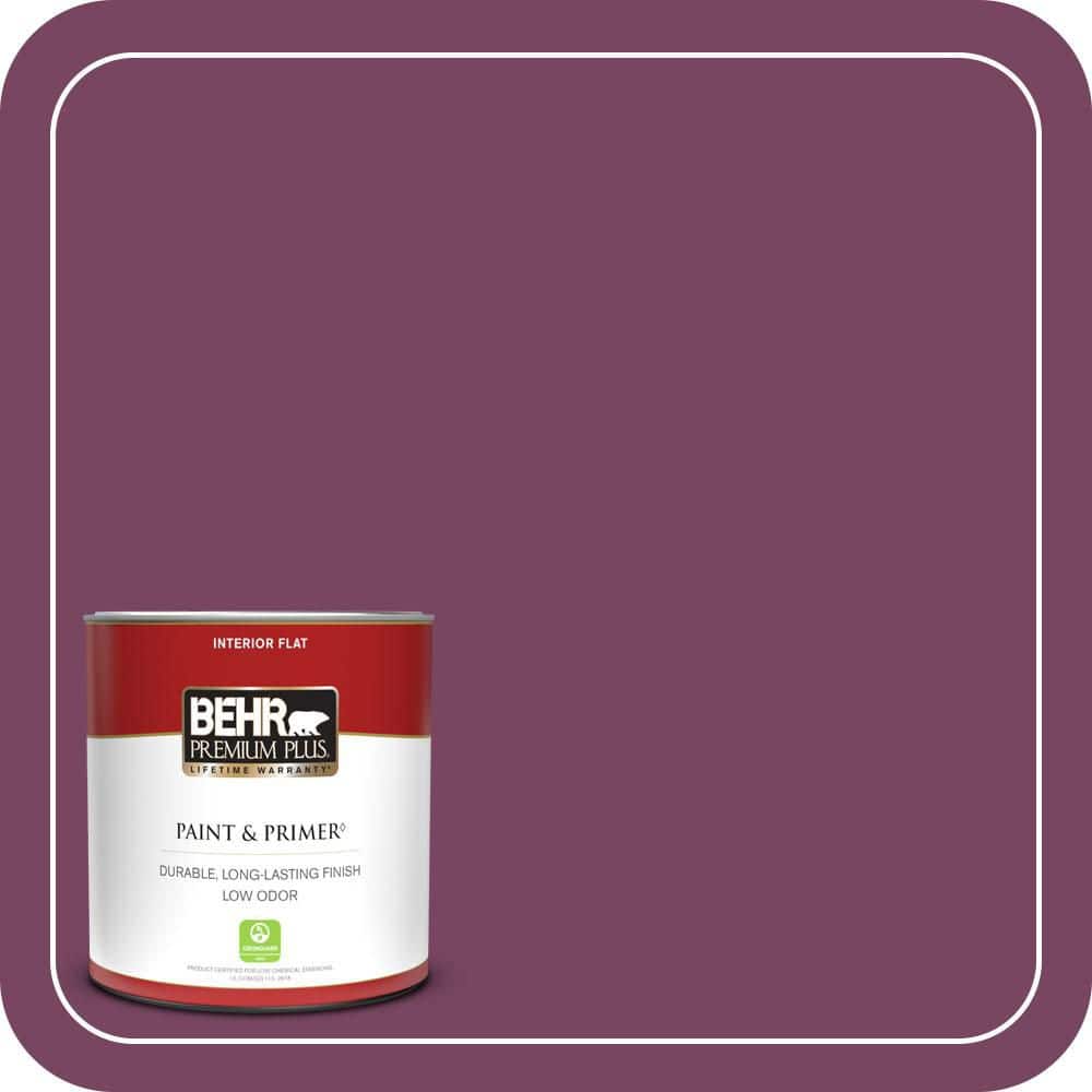 BEHR PREMIUM PLUS #690B-7 Plum Jam Flat Low Odor & Primer (1)