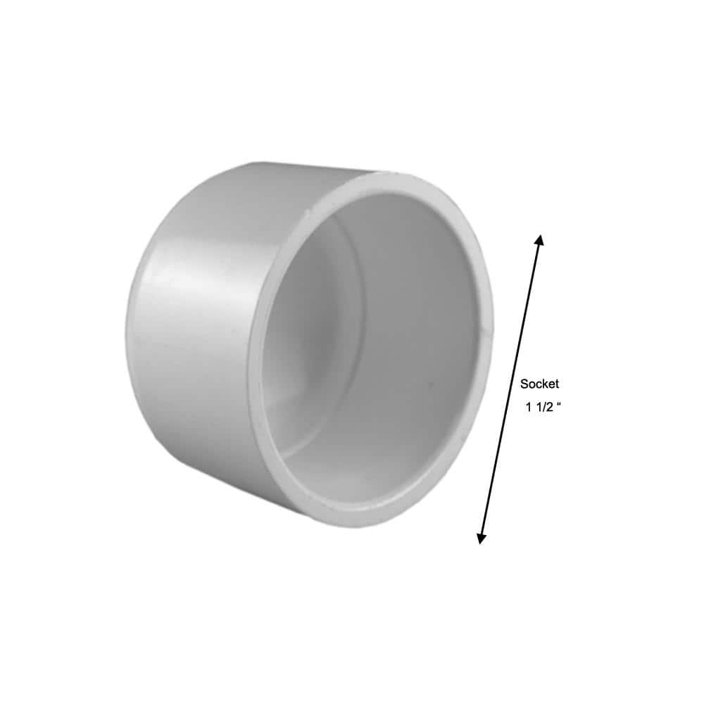 Charlotte Pipe 1-1/2 in. PVC Socket Schedule 40 Pressure Cap (4)