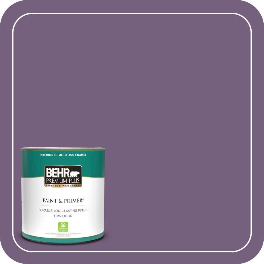 BEHR PREMIUM PLUS 1 qt. #660D-6 Zinfandel Semi-Gloss Enamel Low Odor Interior Paint & Primer