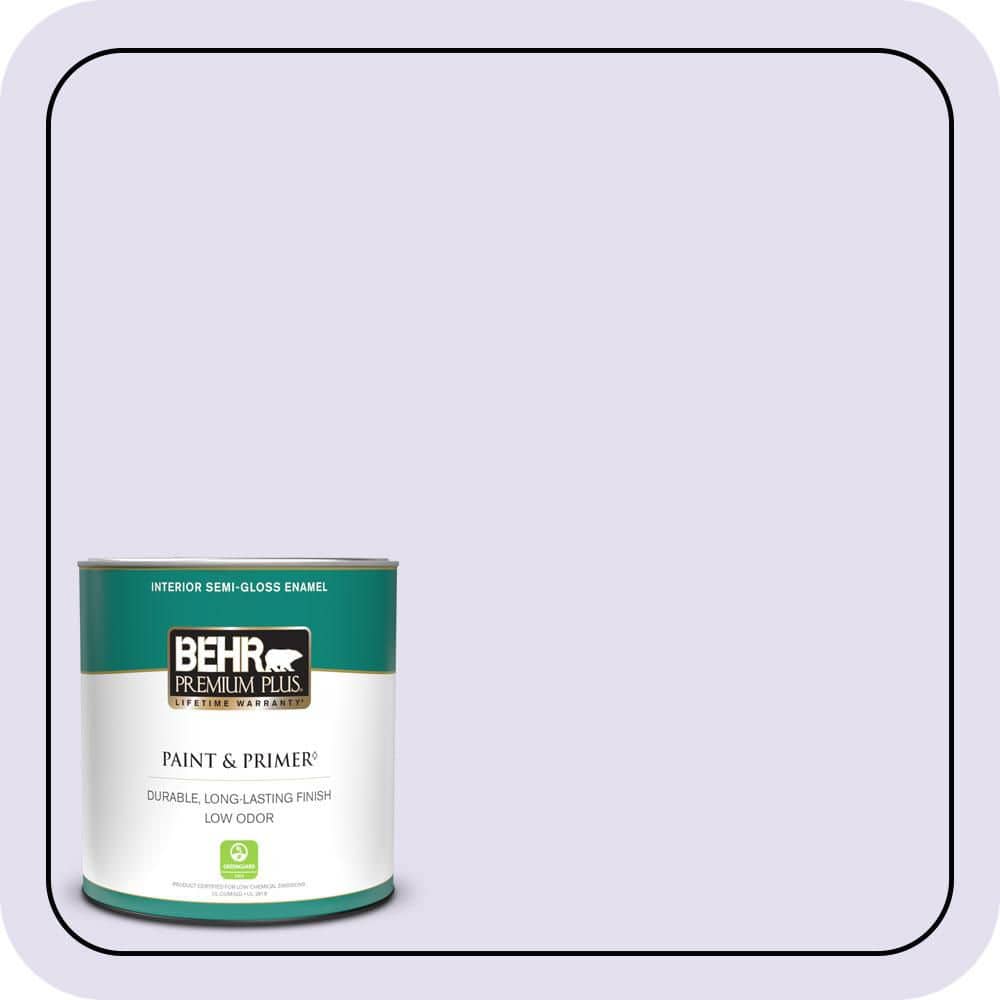 BEHR PREMIUM PLUS 1 qt. #P560-1 Blissful Semi-Gloss Enamel Low Odor Interior Paint & Primer