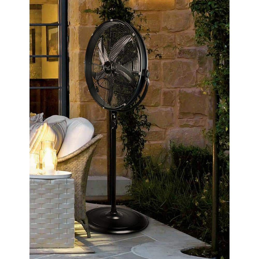 Vie Air 20 in. Adjustable Height Pedestal Industrial Drum Fan With 360 Degree Tilt (2)