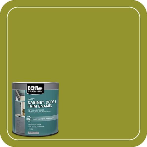 BEHR PREMIUM 1 qt. #P350-7 Lazy Lizard Satin Enamel Interior/Exterior Cabinet, Door & Trim Paint (2)