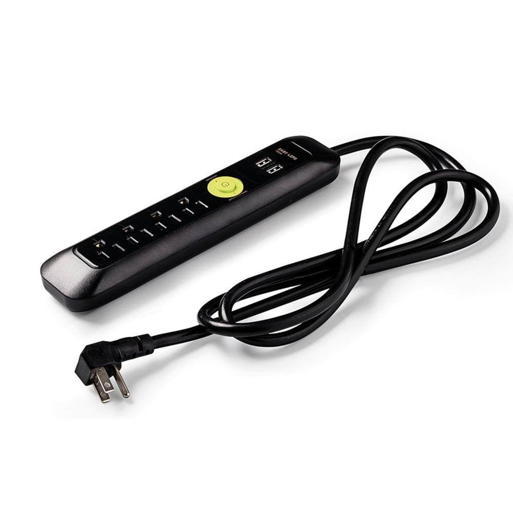 EasyLife Tech 6 ft. Black 4-Outlet, 2-USB, Power Strip Surge Protector (2)