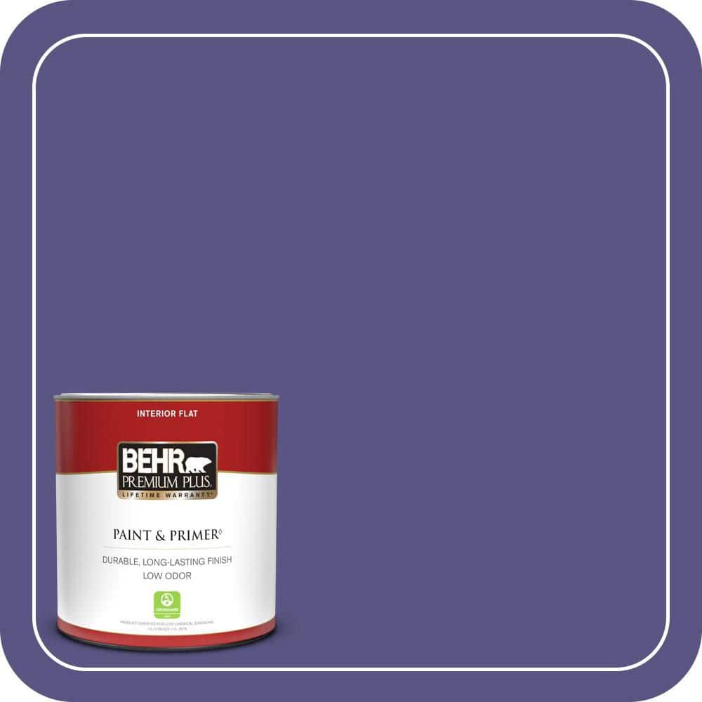 BEHR PREMIUM PLUS 1 qt. #PPU16-01 Aurora Splendor Flat Low Odor Interior Paint & Primer