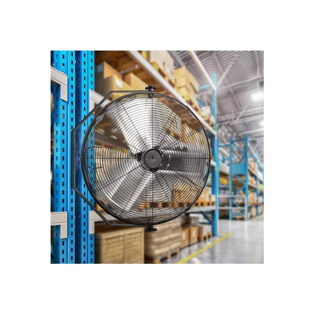 Tidoin 2-Pack 18 in. 3-Speed High Velocity Black Indoor Wall Mount Fan (2)
