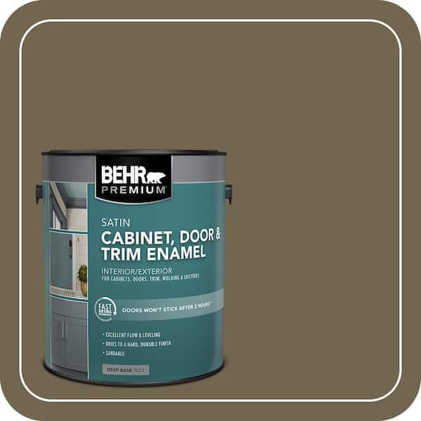 BEHR PREMIUM 1 gal. #N330-7 Adventurer Satin Enamel Interior/Exterior Cabinet, Door & Trim Paint (2)