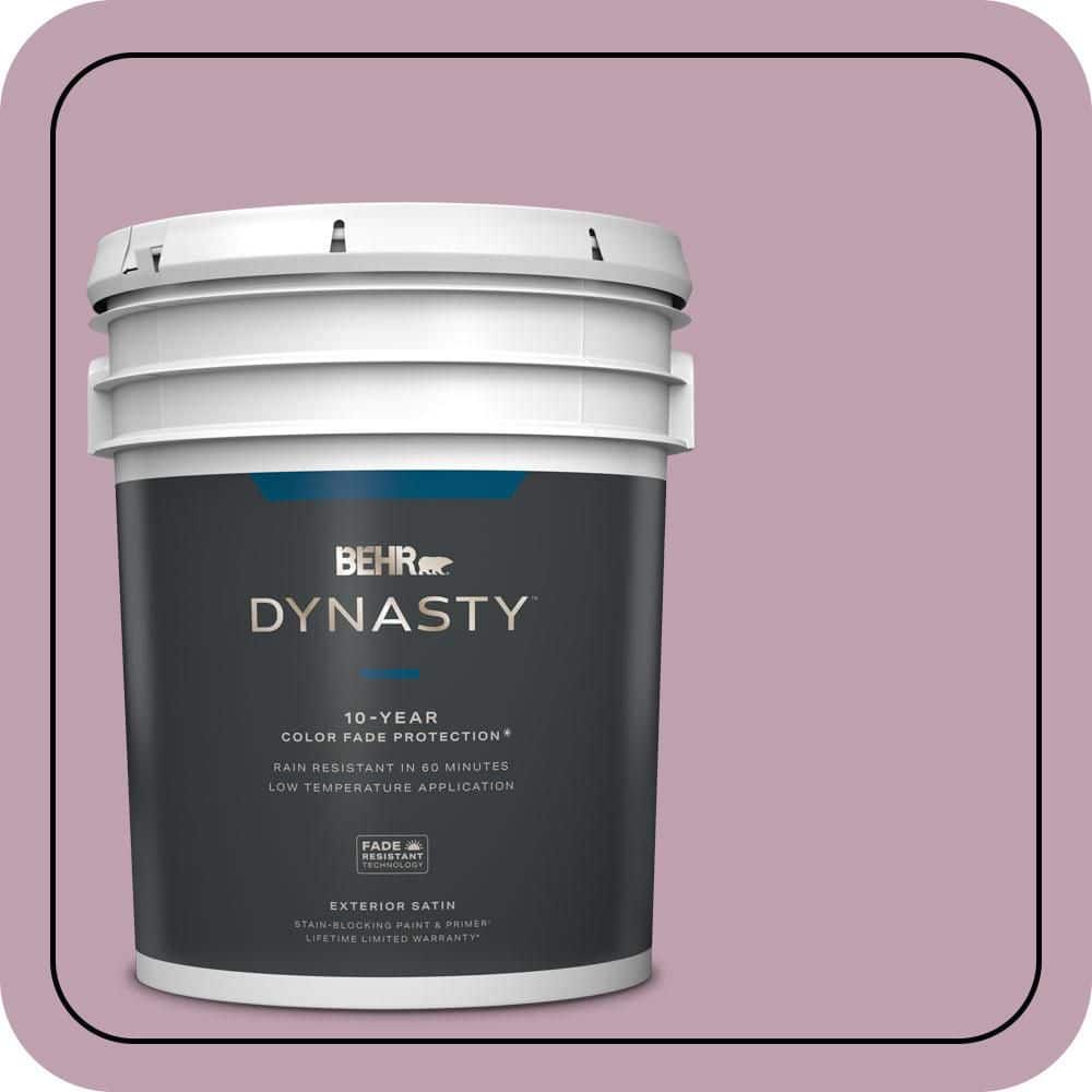 BEHR DYNASTY 5 gal. #S120-4 Decanting Satin Enamel Exterior Stain-Blocking Paint & Primer
